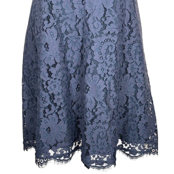 Revolve Joie Allover Lace Nikolina B Dress Royal Navy Blue Large Classic Elegant - Picture 9 of 14